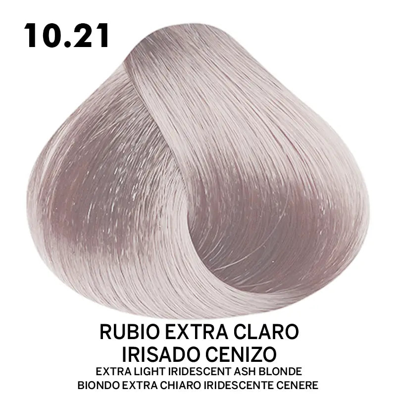 Tinte Belotti Color Plus 10.21 Rubio Extra Claro Irisado Cenizo 60 ml