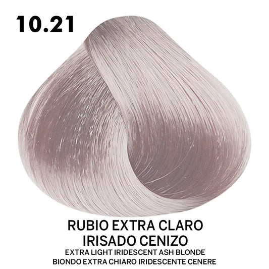Tinte Belotti Color Plus 10.21 Rubio Extra Claro Irisado Cenizo 60 ml