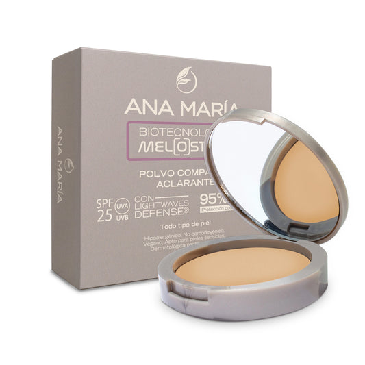 Polvo Compacto Aclarante y Humectante Ana María Tono Avellana 15 g