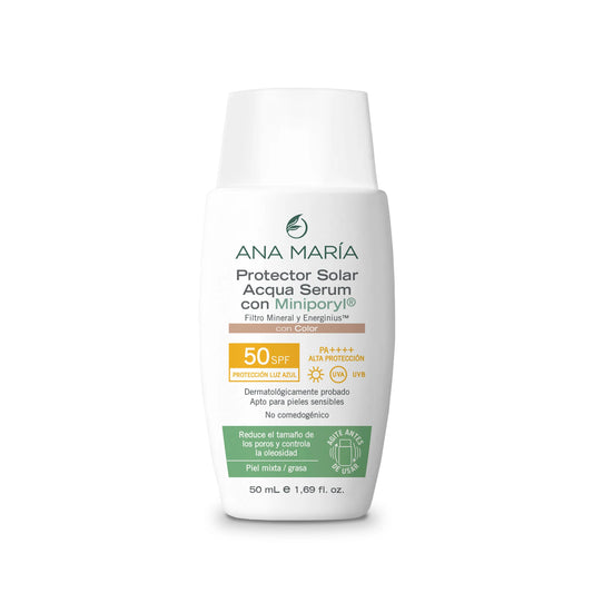 Protector Solar Acqua Sérum con Miniporyl con Color Ana María 50 mL