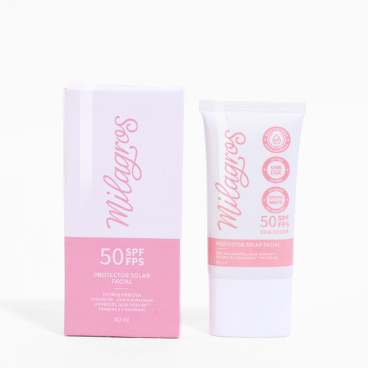 Milagros Protector Solar Facial con Color FPS 50 40 ml