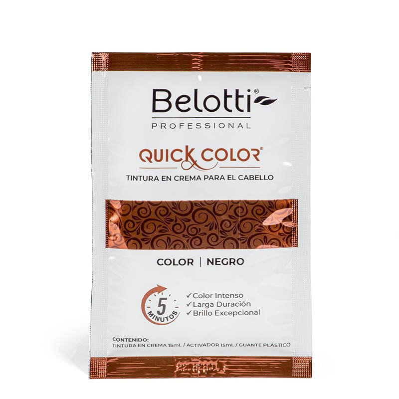 Tinte Quick Color Belotti Negro Sobre 30 ml