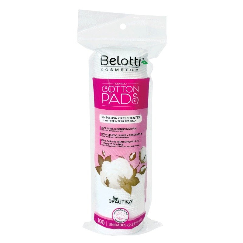 Rodajitas de Algodón Cotton Pads Belotti x 100