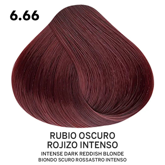 Tinte Belotti Color Plus 6.66 Rubio Oscuro Rojizo Intenso 60 ml