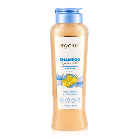 Anyeluz Shampoo con Gusano de Seda y Biotina 500 ml