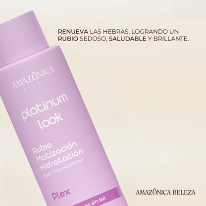 Shampoo Platinum Look  Repara y Matiza el Pelo Rubio