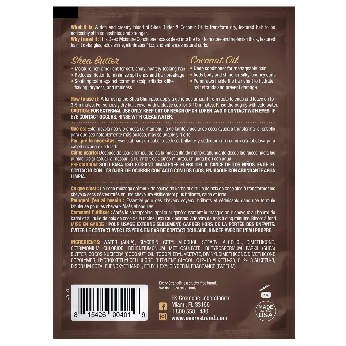 Mascarilla Every Strand Shea & Coconut Oil Sachet 50 g