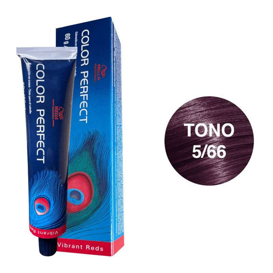 Tinte Wella Color Perfect 5/66 Castaño Claro Violeta Intenso 60 ml