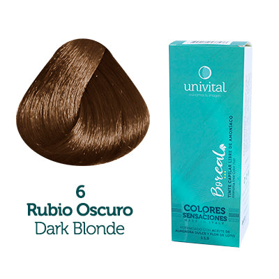 Tinte Univital Boreal 6 Rubio Oscuro sin Amoníaco