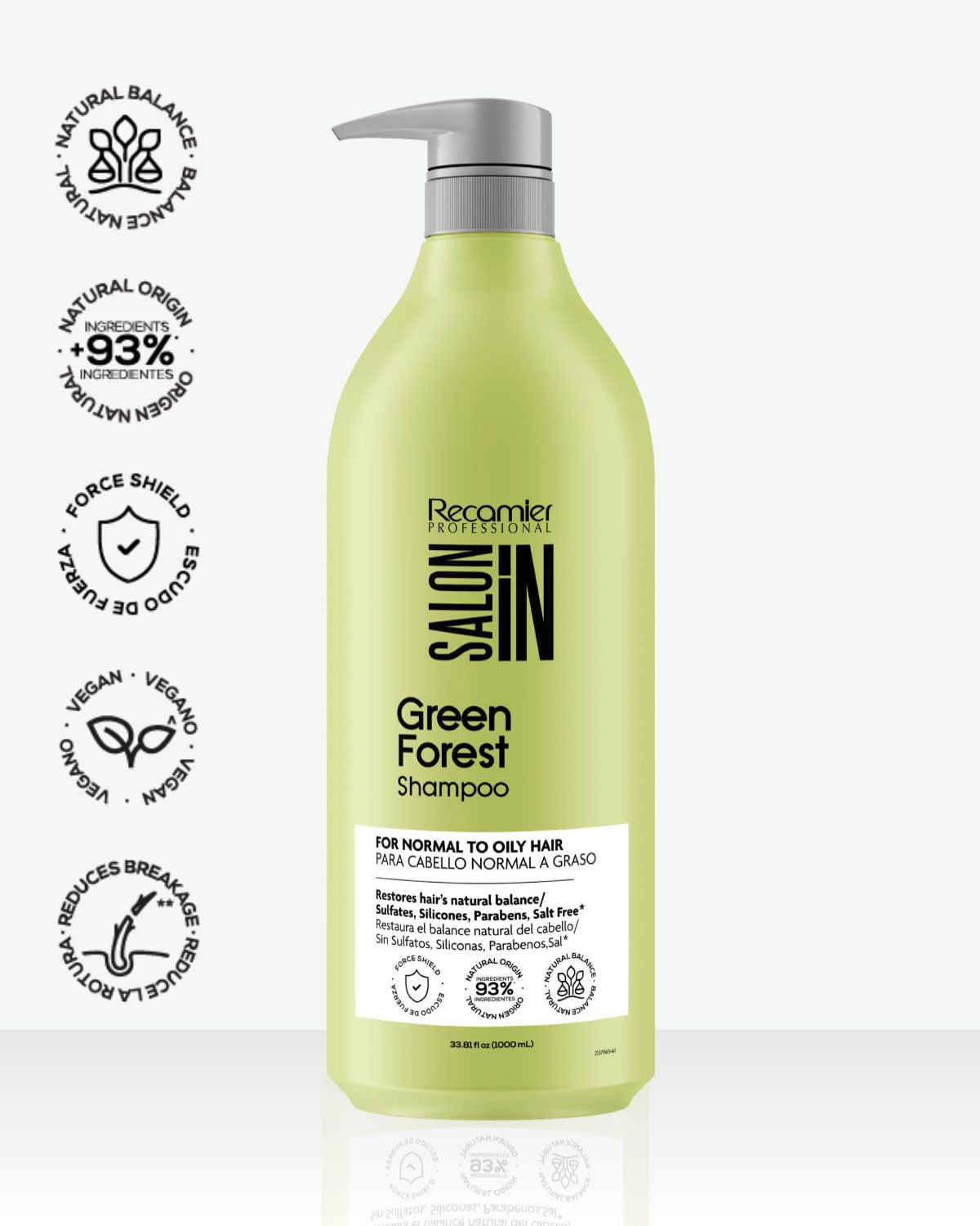 Recamier Salon In Shampoo Green Forest 1000 ml