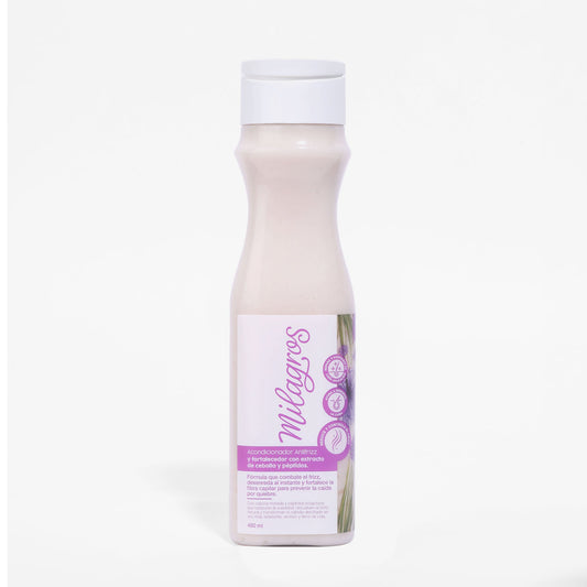 Milagros Acondicionador Antifrizz y Fortalecedor con Extracto de Cebolla y Péptidos 450 ml