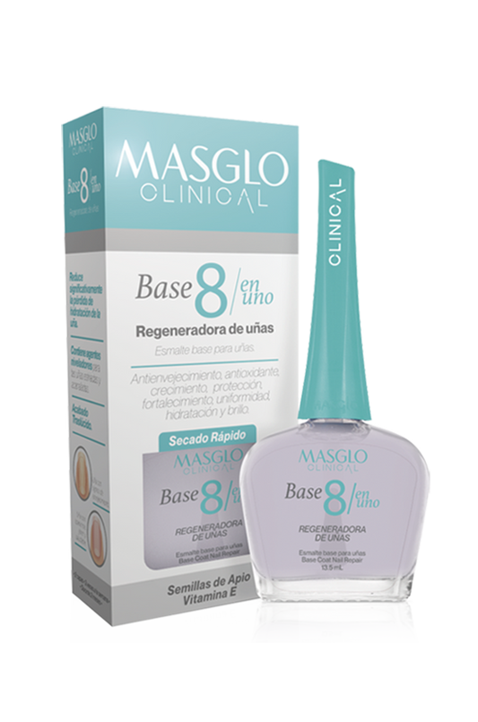 Base Masglo Clinical 8 en 1 Regeneradora de Uñas 13,5 ml