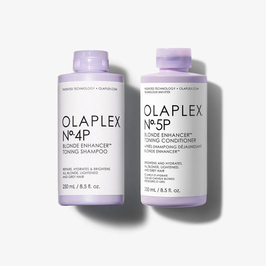 Dúo de Cuidado Rubios Perpetuos Shampoo y Acondicionador OLAPLEX N°4P de 250ml + N°5P de 250ml