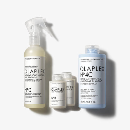 Kit de Reparación Intensiva Detox OLAPLEX N°0 de 155ml + N°3 de 50ml (2und) + 4C de 250ml