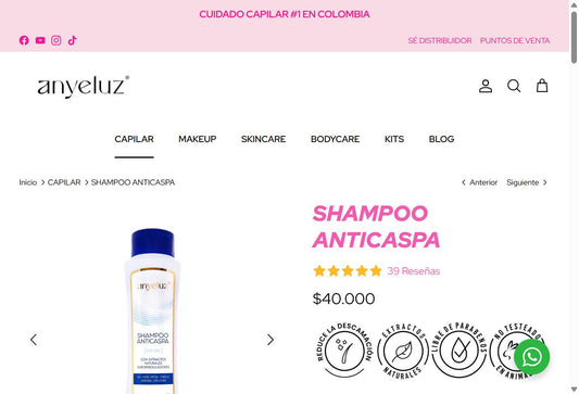 Shampoo Anticaspa Anyeluz