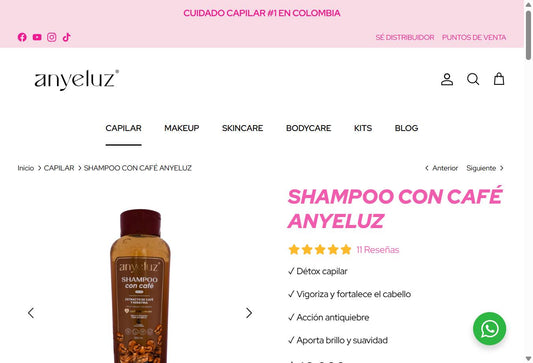 Shampoo con Café Anyeluz