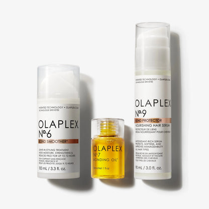 Kit Antipolución Antifrizz y Brillo OLAPLEX N°9 de 90ml + N°6 de 100ml  + N°7 de 30ml