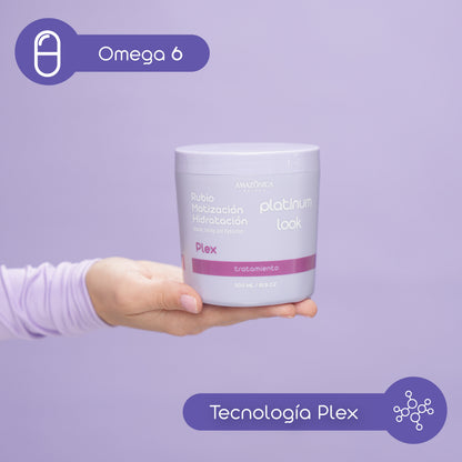 Mascarilla Platinum Look  Repara y Matiza el Pelo Rubio