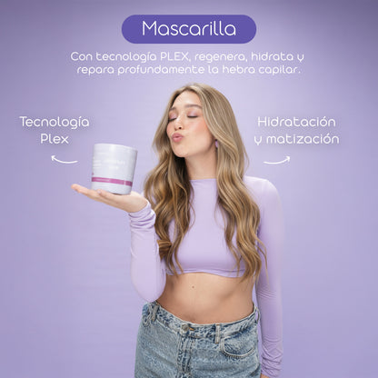 Mascarilla Platinum Look  Repara y Matiza el Pelo Rubio