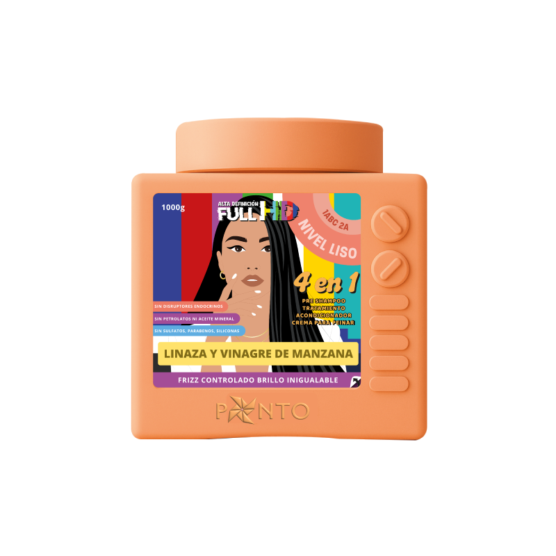 Ponto Full HD Nivel Liso 4 en 1 Linaza y Vinagre de Manzana 1000 g