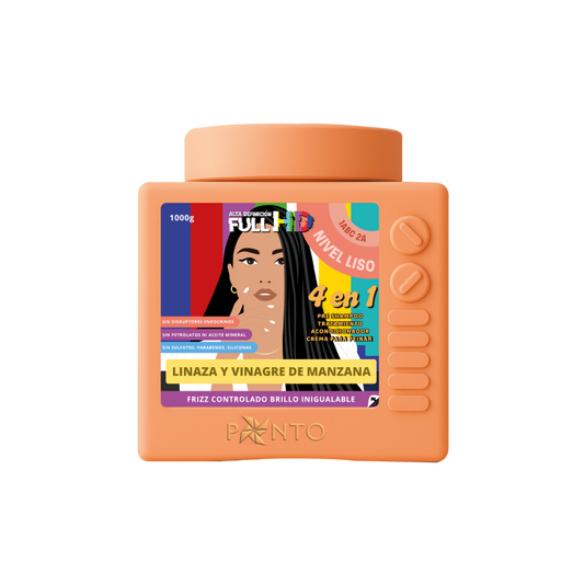 Ponto Full HD Nivel Liso 4 en 1 Linaza y Vinagre de Manzana 1000 g