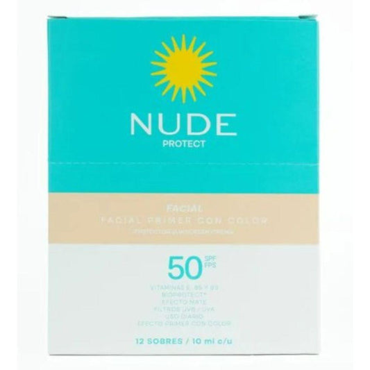 Protector Solar Facial Nude con Color SPF 50 Sobre 10 ml