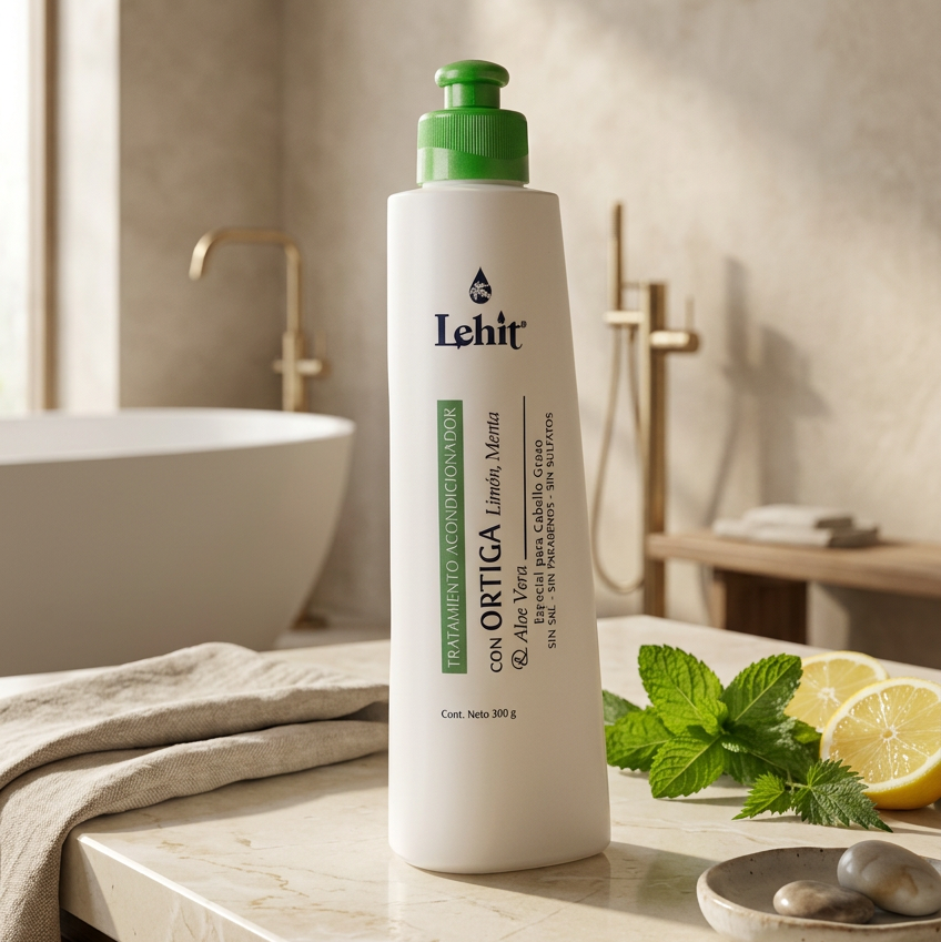 Tratamiento Acondicionador Ortiga, Limón y Menta Lehit x 300 g