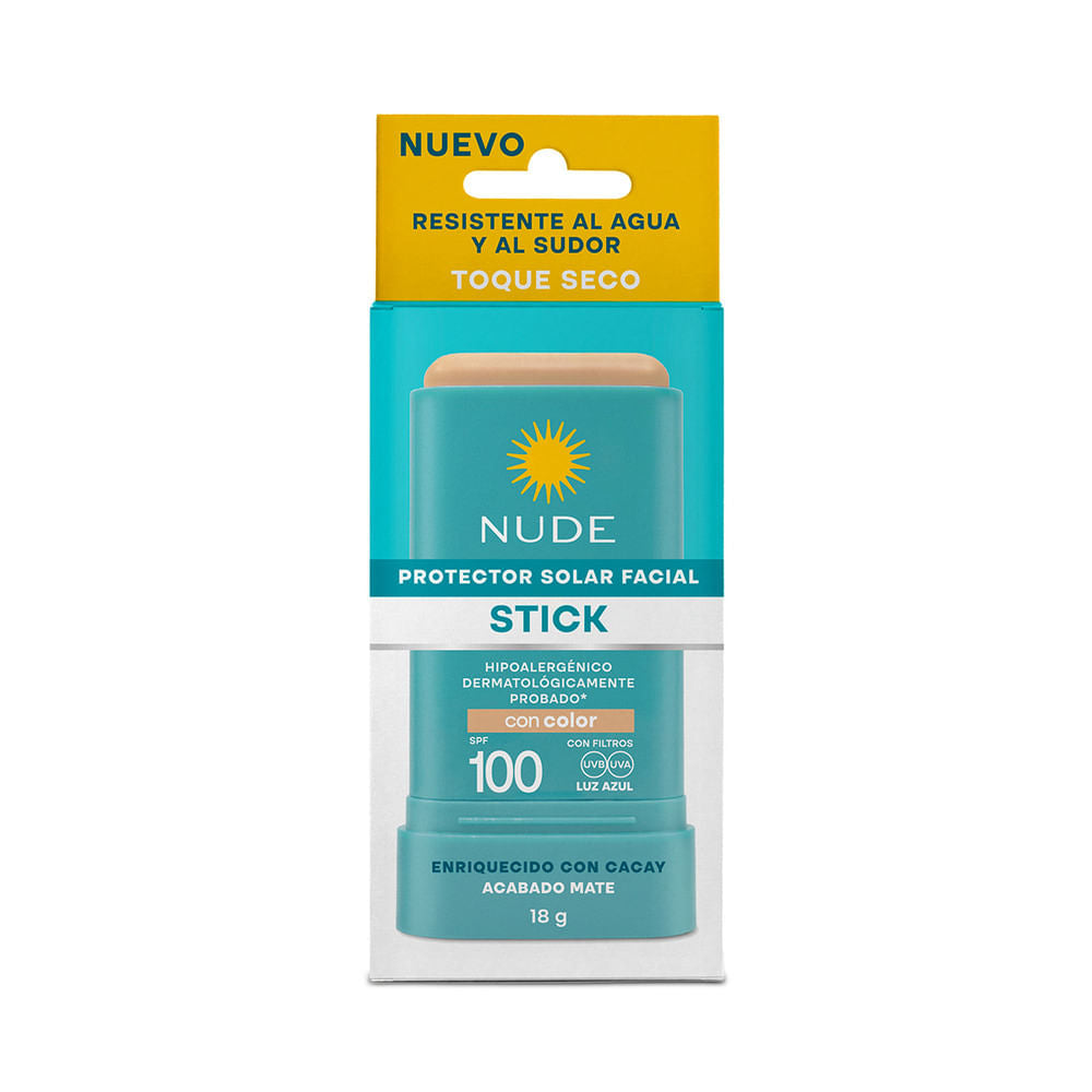 Protector Solar Facial Nude en Barra con Color SPF 100 18 g