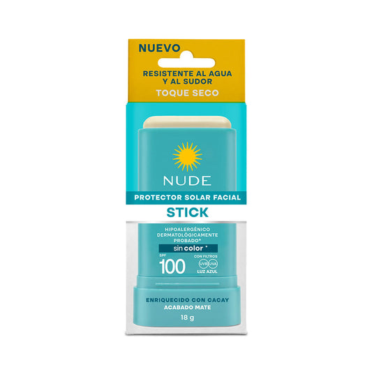 Protector Solar Facial Nude en Barra sin Color SPF 100 18 g