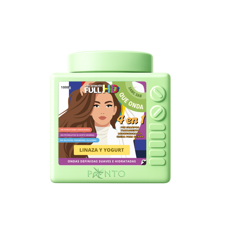 Ponto Full HD Que Onda 4 en 1 Linaza y Yogurt 1000 g