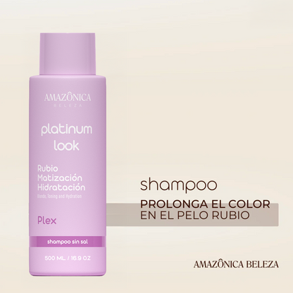 Shampoo Platinum Look  Repara y Matiza el Pelo Rubio