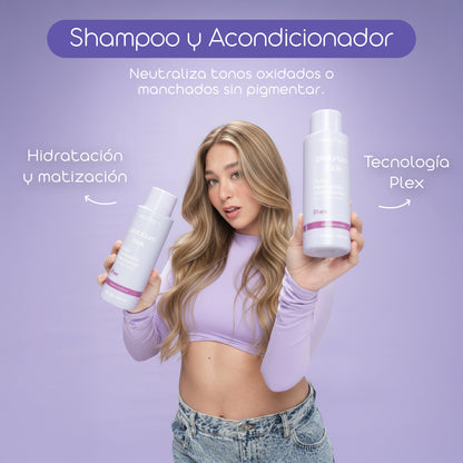 ACONDICIONADOR Y TRATAMIENTO PARA RUBIAS PLATINUM LOOK 300 ML