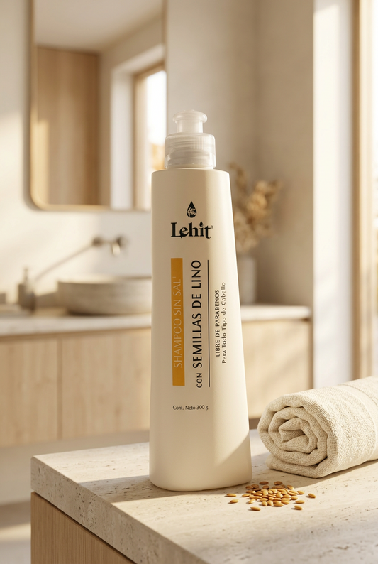 Shampoo Sin Sal Semillas de Lino Lehit x 300 ml