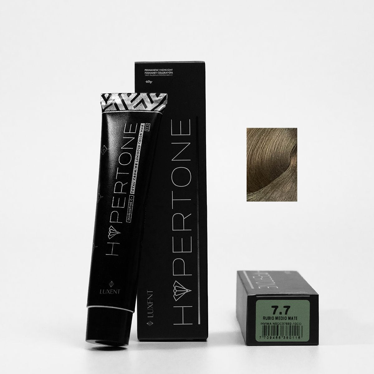 Tinte Hypertone 7.7 Rubio Medio Mate Luxent 60 g