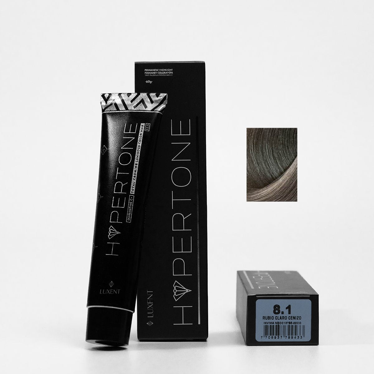 Tinte Hypertone 8.1 Rubio Cenizo Claro Luxent 60 g