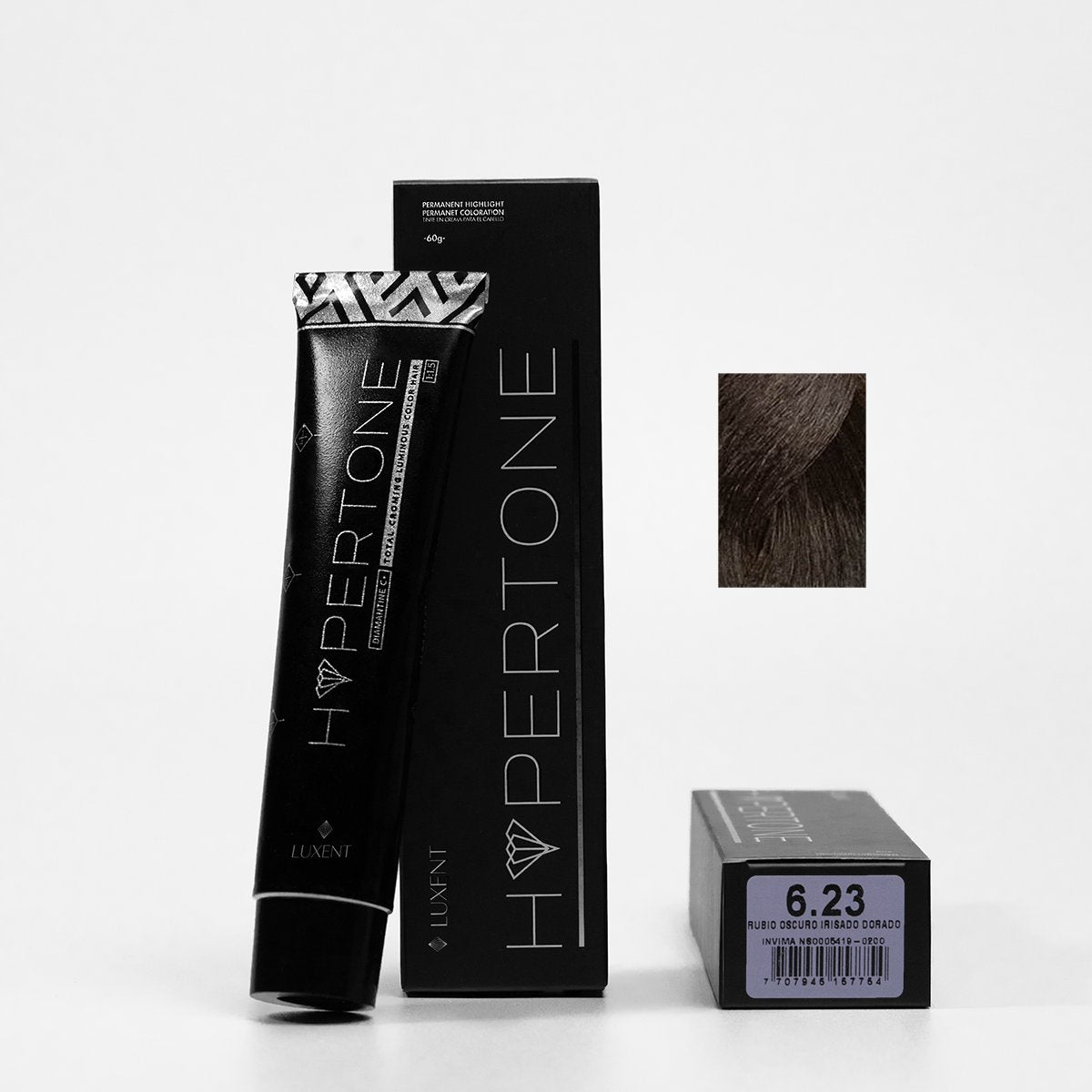 Tinte Hypertone 6.23 Rubio Oscuro Irisado Dorado Luxent 60 g