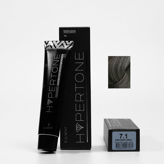 Tinte Hypertone 7.1 Rubio Medio Cenizo Luxent 60 g