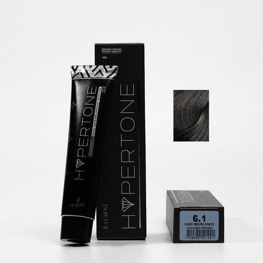 Tinte Hypertone 6.1 Rubio Oscuro Cenizo Luxent 60 g