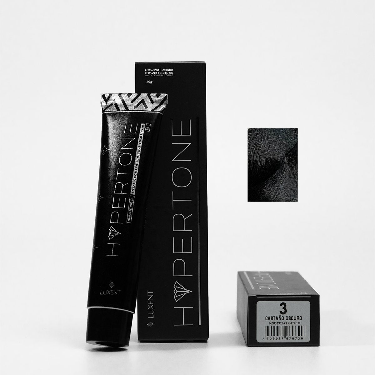 Tinte Hypertone 3 Castaño Oscuro Luxent 60 g