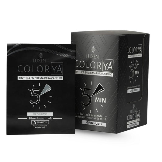Tinte para Canas Color Ya 5 Minutos Gris Humo Luxent Sobre