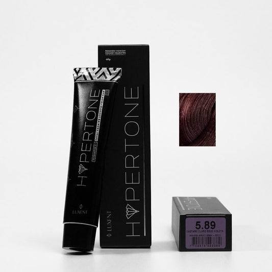 Tinte Hypertone 5.89 Castaño Claro Rojo Violeta Luxent 60 g