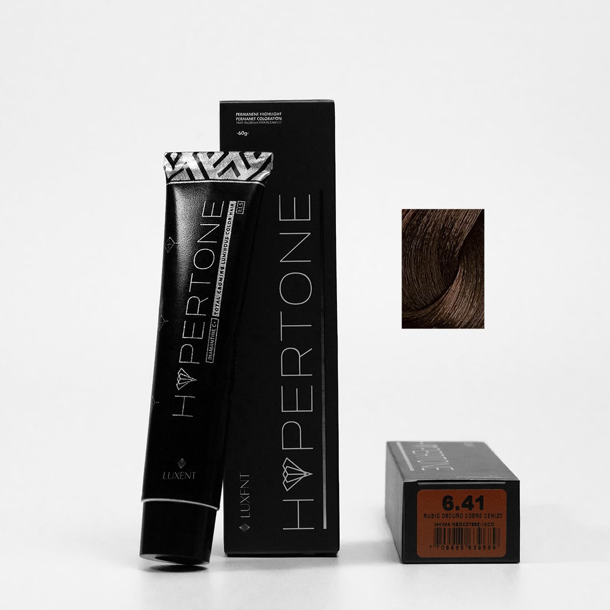 Tinte Hypertone 6.41 Rubio Oscuro Cobre Cenizo Luxent 60 g