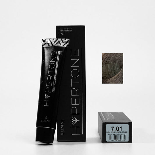 Tinte Hypertone 7.01 Rubio Medio Natural Cenizo Luxent 60 g
