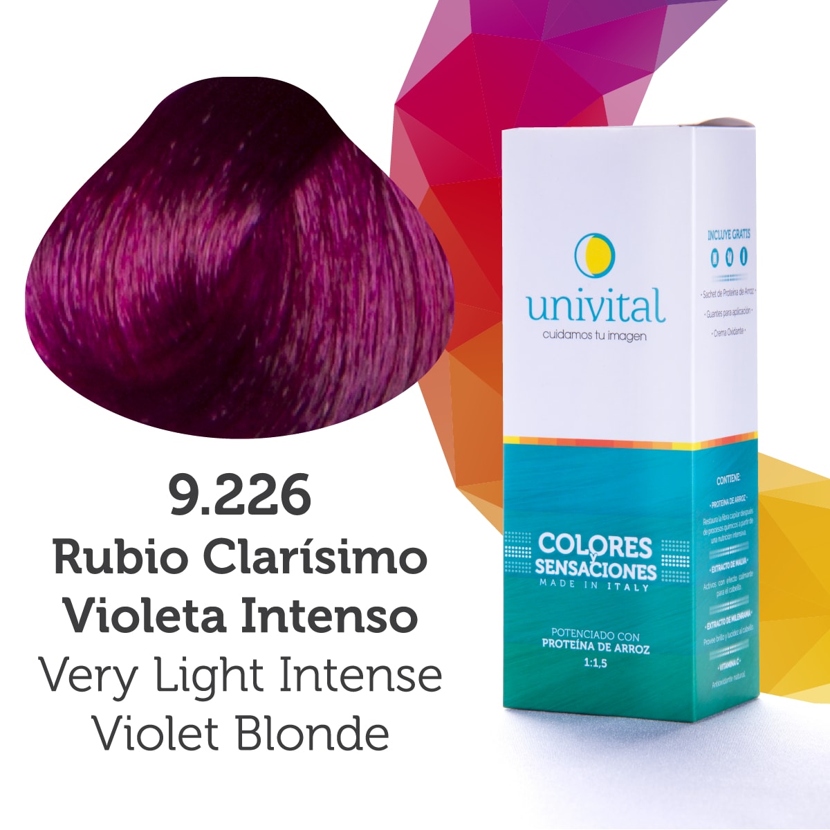 Tinte Univital 9.226 Rubio Clarísimo Violeta Intenso
