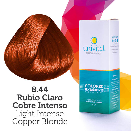 Tinte Univital 8.44 Rubio Claro Cobre Intenso