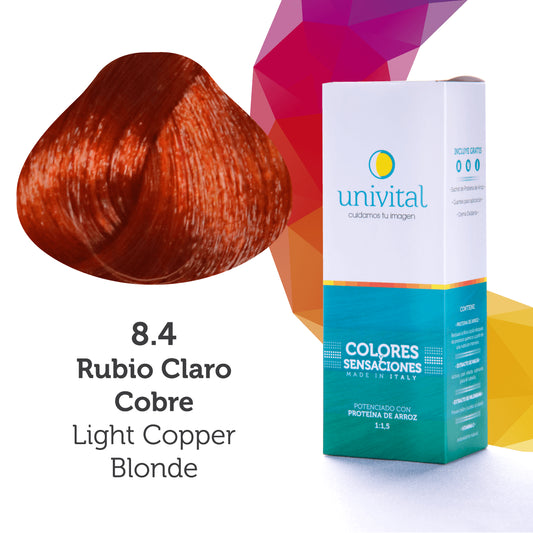 Tinte Univital 8.4 Rubio Claro Cobre