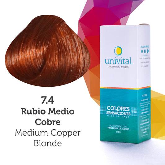 Tinte Univital 7.4 Rubio Medio Cobre