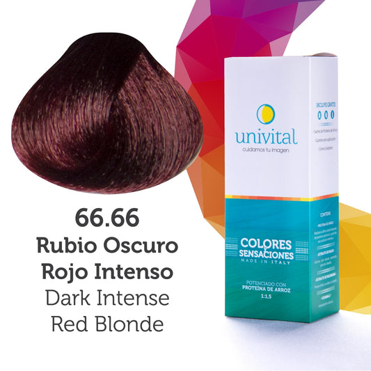 Tinte Univital 66.66 Rubio Oscuro Rojo Intenso