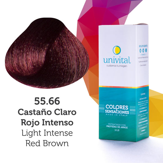 Tinte Univital 55.66 Castaño Claro Rojo Intenso