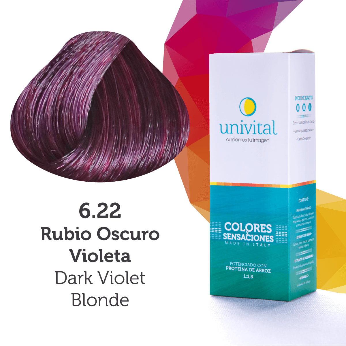 Tinte Univital 6.22 Rubio Oscuro Violeta